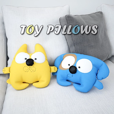 Soft-Squish Toy Pillows 3D model image 1 