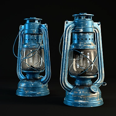Rustic Kerosene Lamp 3D model image 1 