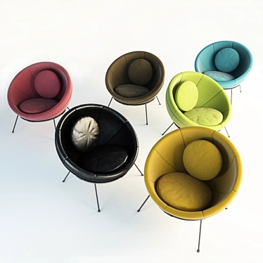 São Paulo Bowl Chair Set 3D model image 1 