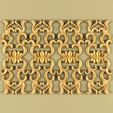 Elegant Decorative Molding 3D model image 1 