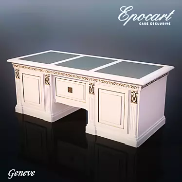 Epocart Geneve Two-Drawer Writing Desk 3D model image 1 