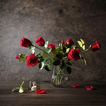 Eternal Love: Red Rose Bouquet 3D model image 1 