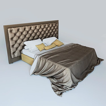 Elegant Enya Bed by Porada 3D model image 1 