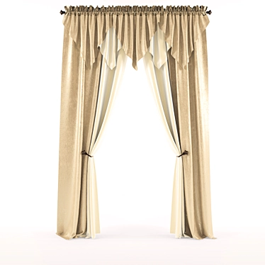 Elegant Window Shade 3D model image 1 