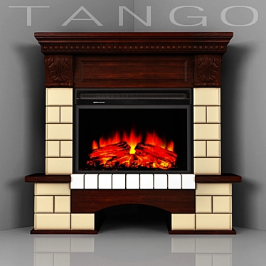 Sleek Corner Fireplace Tango 3D model image 1 