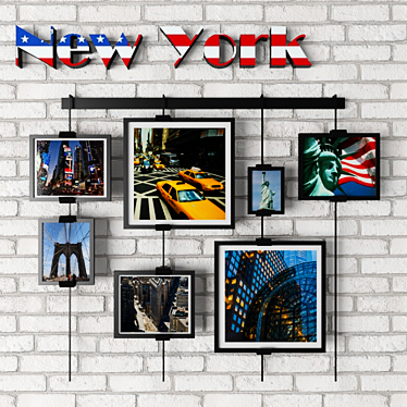 Title: Stunning Poster Set: "New York", "Family", "Art 3D model image 1 