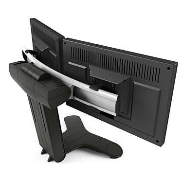 ErgoFlex Dual Monitor Bracket 3D model image 1 