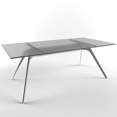 Metal-Legged Table 3D model image 1 