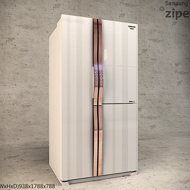 Sleek Samsung Fridge: Style & Function 3D model image 1 