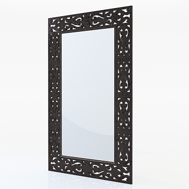 Elegant Spanish Arabesque Mirror 3D model image 1 