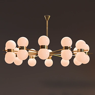 Elegant Vintage Stilnovo Chandelier 3D model image 1 