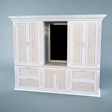 Elegant Classic Cupboard 3D model image 1 