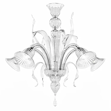 Luxurious Lineatre Strass Art Chandelier 3D model image 1 