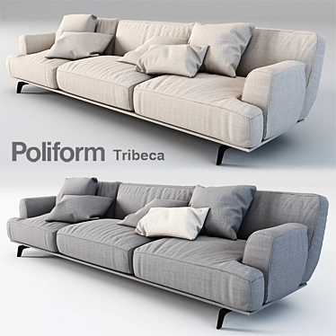 Poliform Tribeca Sofa: Elegant and Versatile 3D model image 1 