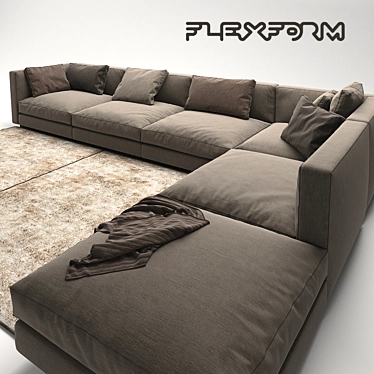 Luxurious Flexform Pleasure Sofas 3D model image 1 