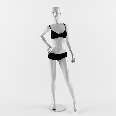 Seductive Mannequin: Lingerie Fashion Model 3D model image 1 
