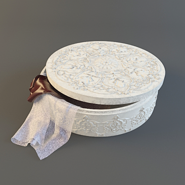 Elegant Fabric-Covered Casket 3D model image 1 