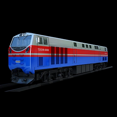 Title: Kazakh Rail Locomotive 3D model image 1 