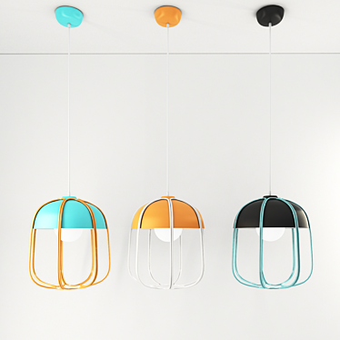 Industrial-inspired Tull Pendant Light 3D model image 1 