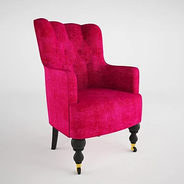 Modern Fuchsia Nina Chair 3D model image 1 