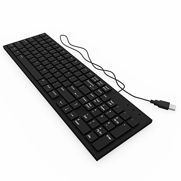 Sleek Computer Keyboard 3D model image 1 