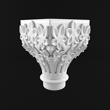 Byzantine Column Capital: Authentic Design 3D model image 1 