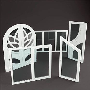 Custom PVC Windows & KBE Profile Doors 3D model image 1 