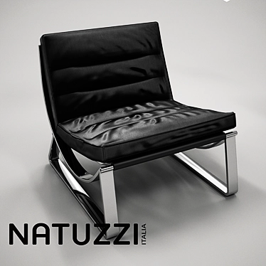 Natuzzi Cammeo: Luxury Folded Leather Sofas 3D model image 1 