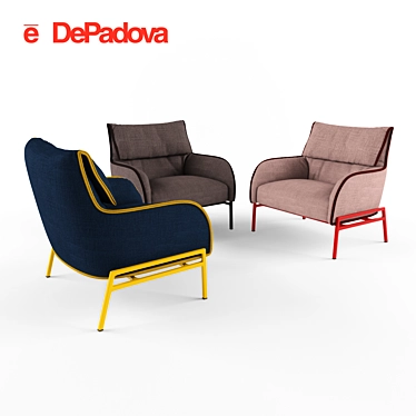 Sleek Lounge Chairs by DePadova 3D model image 1 