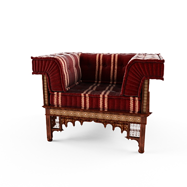 Exquisite Moroccan Design Chair 3D model image 1 