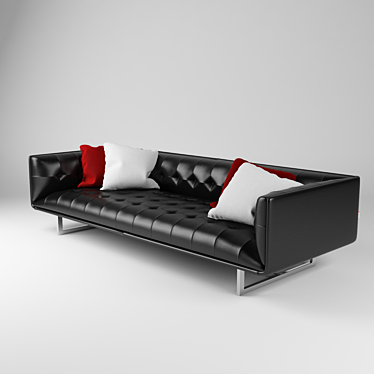 DLS Mercury - Stylish and Spacious 3-Seater Sofa 3D model image 1 