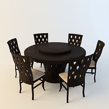 EVANA Dining Group: Stylish Malaysian Set 3D model image 1 