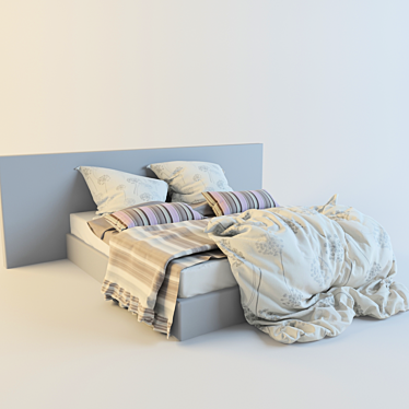 Cozy Dreams Bedding 3D model image 1 