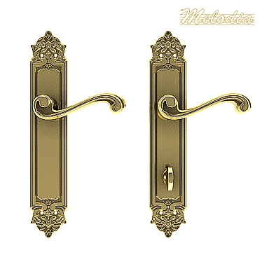 Elegant Melodia Door Handle 3D model image 1 