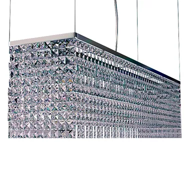 Title: Crystal Chrome Hanging Lamp 3D model image 1 