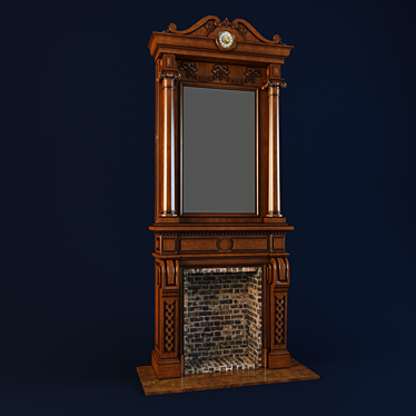 Antique Fireplace - Real Piece of History 3D model image 1 