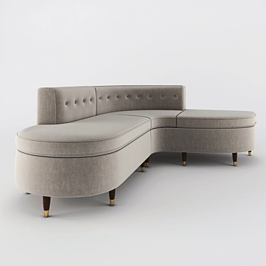 Bespoke Talisman Sofa: Elegant and Customizable 3D model image 1 