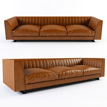 Luxury Comfort: Tacchini Quilt Sofa 3D model image 1 