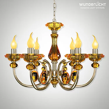 Crystal Charm Chandelier 3D model image 1 