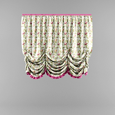 Elegant Austrian Blinds 3D model image 1 