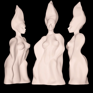 Title: Whimsical Twinkle Girl Sculpture 3D model image 1 