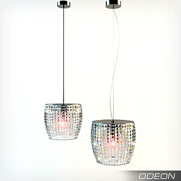 Elegant Crystal Pendant Light - NELSA Collection 3D model image 1 