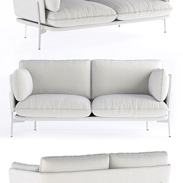 Andtradition Cloud 2 Seater Sofa: Sleek and Comfortable 3D model image 1 