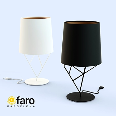 Elegance in Contrast: FARO TREE Table Lamp 3D model image 1 