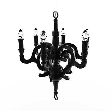  Elegant Spiral Chandelier 3D model image 1 