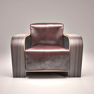 TT Leather Armchair 920x980x1100mm 3D model image 1 