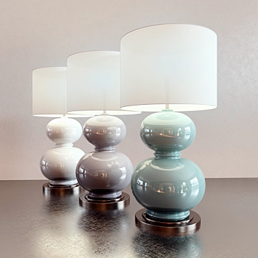 Elegant Alexis Ceramic Table Lamp 3D model image 1 