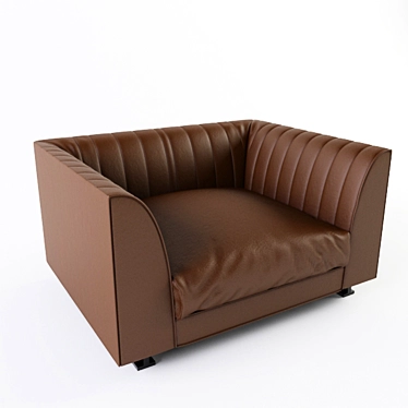 Elegant Comfort: Tacchini Single Seater Sofa 3D model image 1 