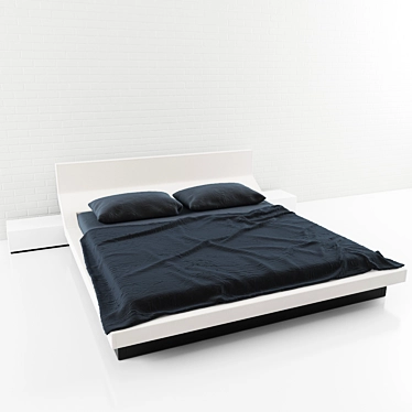 Lipla: Innovative Two-Sided Bed 3D model image 1 