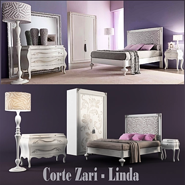 Italian Bedroom Set by Corte-Zari 3D model image 1 